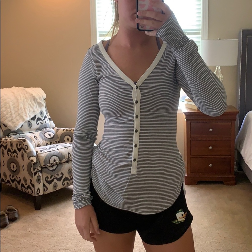 lululemon striped long sleeve shirt